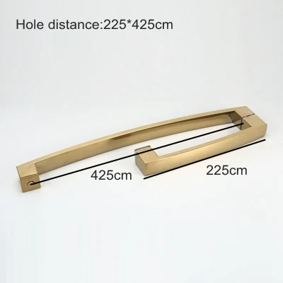 225-425mm handle 304 нержавеющая сталь золотое стекло для душевой дверной ручки петли для стеклянной двери зажим для двери аксессуары для ванной комнаты оборудование - Цвет: 225-425mm handle