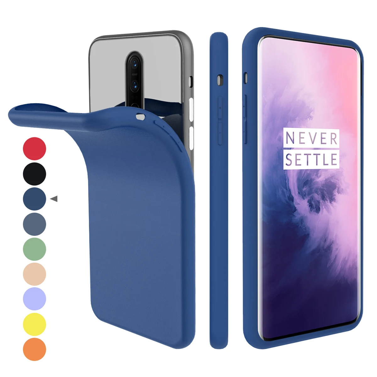 Силиконовый чехол для Oneplus 7 Pro со встроенным бархатным покрытием карамельных