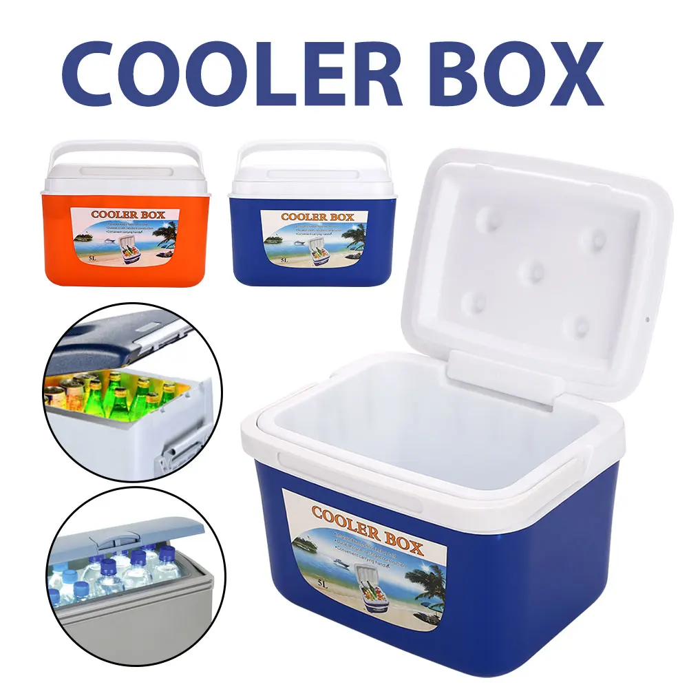 

Fresh Box Pe Plastic Insulated Bag Cold Preservation Box 5L Picnic Camping Fresh Box Wear Protection Fall Resistance