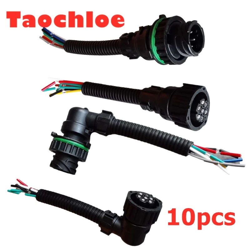 Enchufe macho hembra de pines para coche, Conector de montaje de luz trasera para camión pesado Volvo FH, mercedes benz Actros, cable 10x7 pines|Cable| - AliExpress