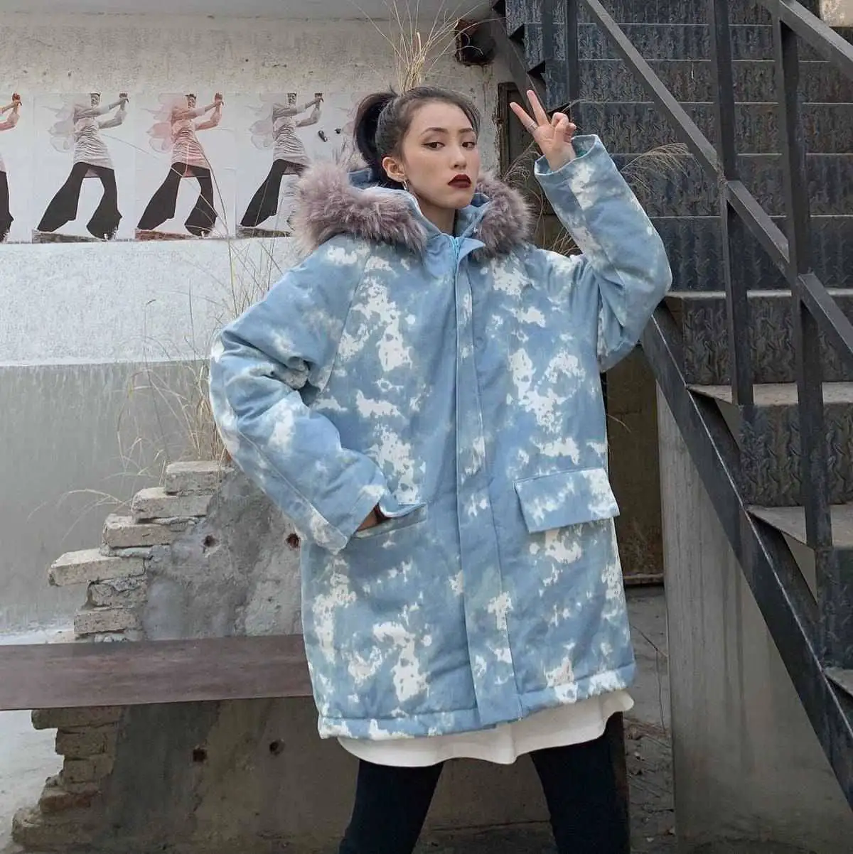 Белла философия Зимние Пальто Harajuku для женщин свободные с капюшоном карман толстые парки на молнии камуфляж теплый chaqueta корейский ins mujer