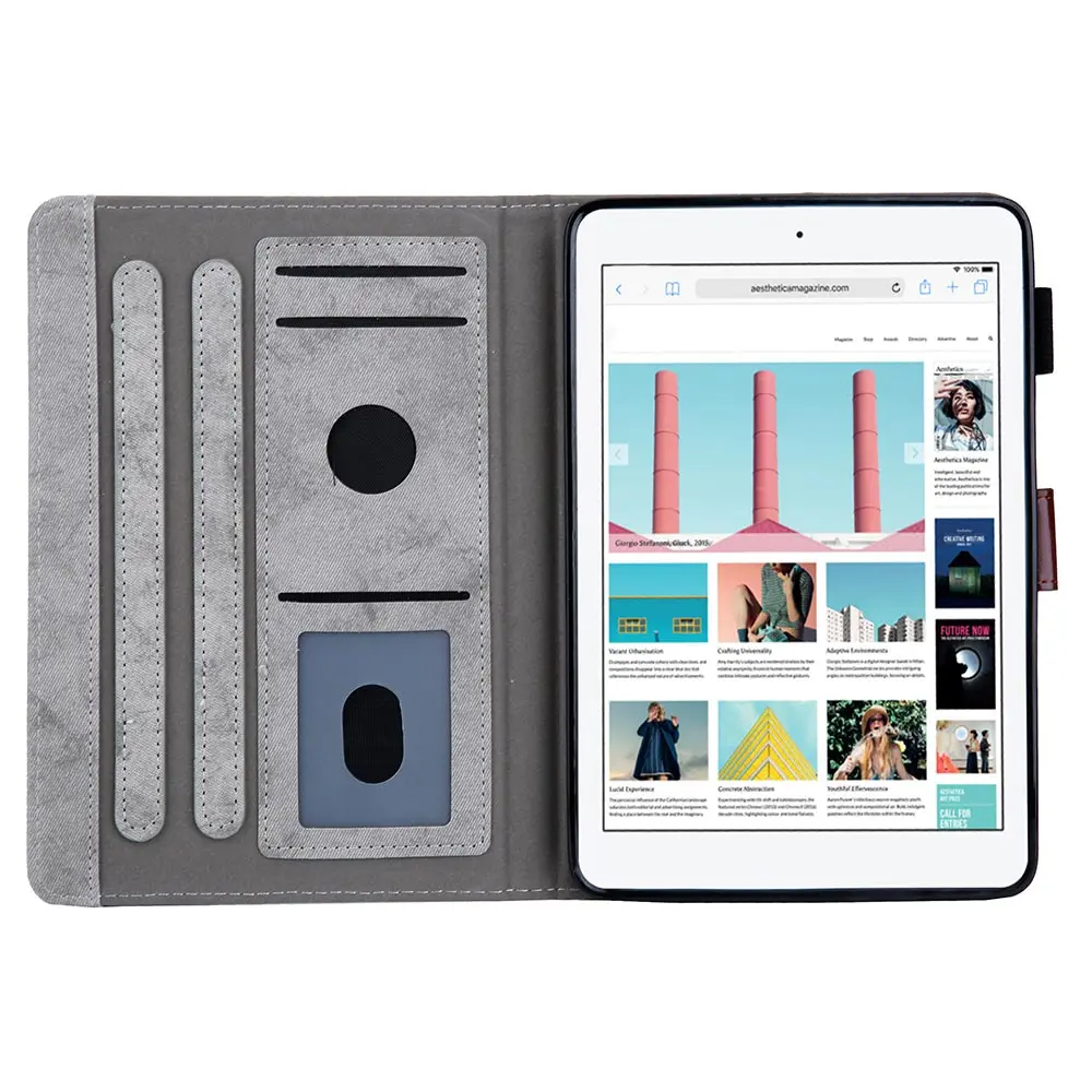 Чехол с держателем для карт для iPad Mini 5 2019 mini 4 Магнитная ткань PU кожаный чехол-подставка для Apple iPad mini 2019 5-го поколения