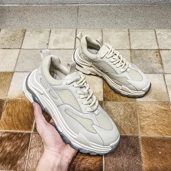 

Yiluan Brand Dad Shoes Women Sneakers 2020 Autumn New Daddy Sports Shoes Fashion Platform Mixed Colors Casual Shoes Woman Flat