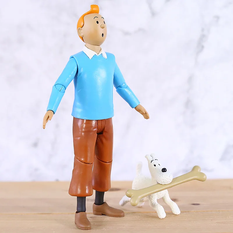 

Cartoon The Adventures of Tintin version Action collection figure for holiday gift