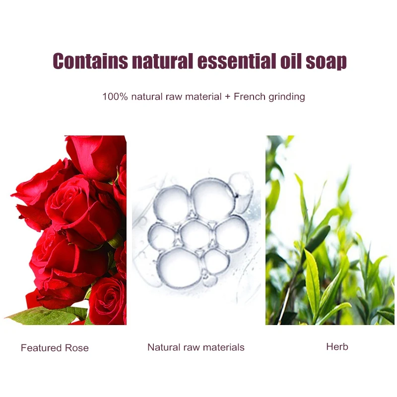 Rose Extract Soap Moisturizing And Hydrating Floral Soap Anti-mite Soap Body Face Skin Care Pro