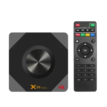 

X99 MINI Smart Android 9.0 TV Box 2.4G / 5G Dual-band WiFi Allwinner H6 Quad Core 64 Bit UHD 4K Media Player 6K Image Decoding