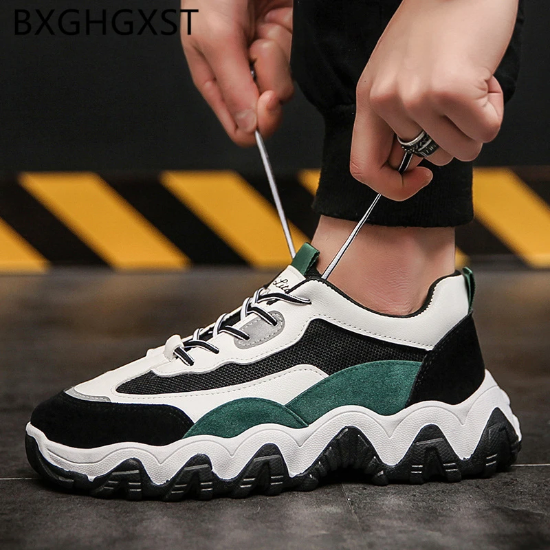Кожаная обувь мужские кроссовки летняя модная спортивная для папы дизайнерская