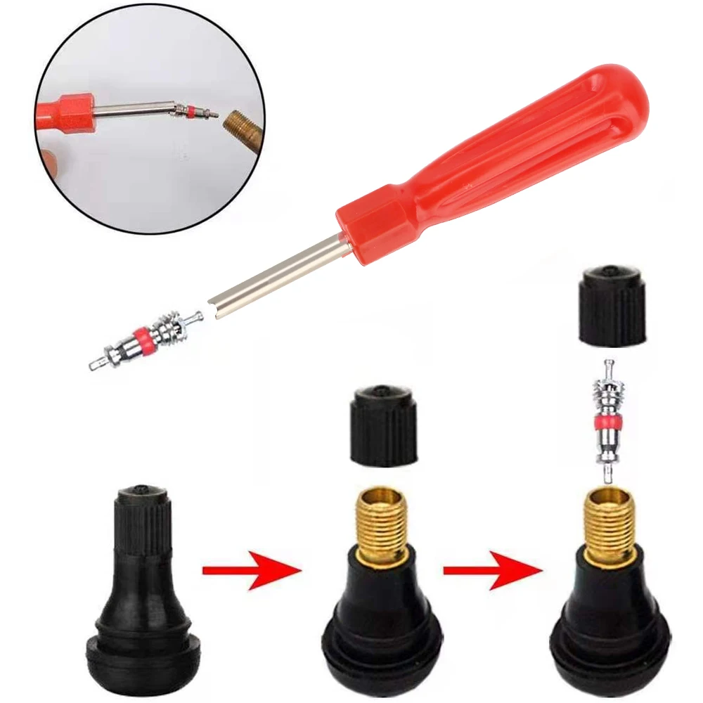 Valve Stem Core Car Motorcycle Remover Car Accessories Tube Metal Tire Repair Tools Tire Valve Stem Puller tire valve tool tire valve stem puller