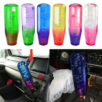 

Acrylic Crystal Gearshift Head With Gas Two-color Gear Handle Head Octagon Flat Head Gearhead 15CM Gear Head Dropshipping