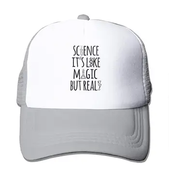 

Science It S Like Magic But Real Mesh Baseball Caps Trucker Style Hat Gray