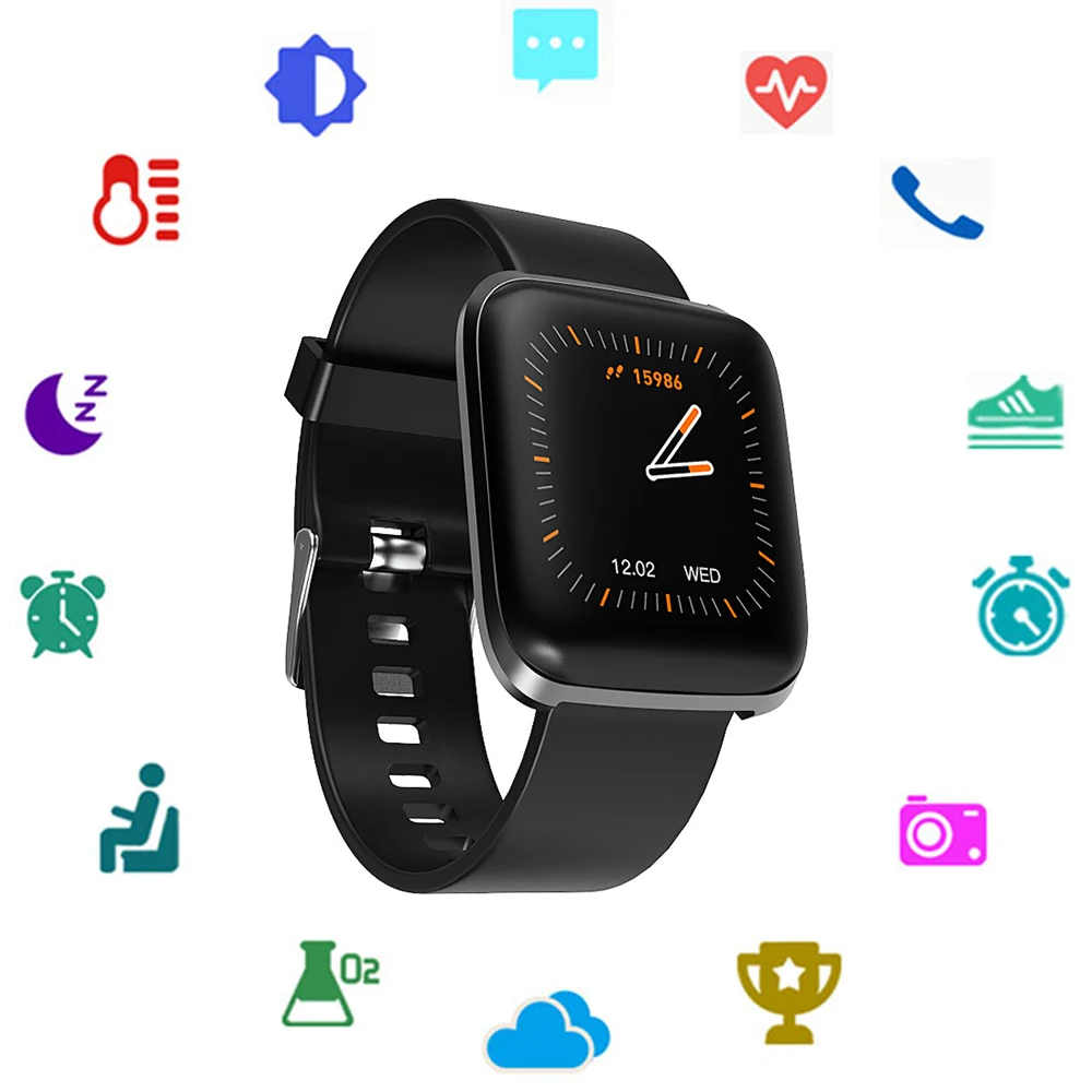 

New Smart Watch Blood Pressure Oxygen Heart Rate Monitor Fitness Bracelet IPS Color Screen Bluetooth Wristband for IOS Android