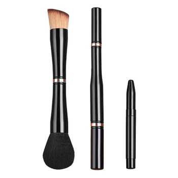 

3Pcs Makeup Brush Set, Foundation Brush and Lip Brush Mixed Use, Used in Powder, Milk or Liquid Form