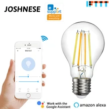 JOSHNESE Smart Light Bulb EWeLink E27 Base Energy Saving Smart LED Filament Bulb Intelligence LED Lamp Work With Alexa Google