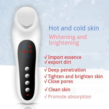 

Ultrasonic Hot Cold Device Vibration Massage Ion Face Cleaner Anti Wrinkle Skin Care Device Facial Skin Lifting Tightening Tool