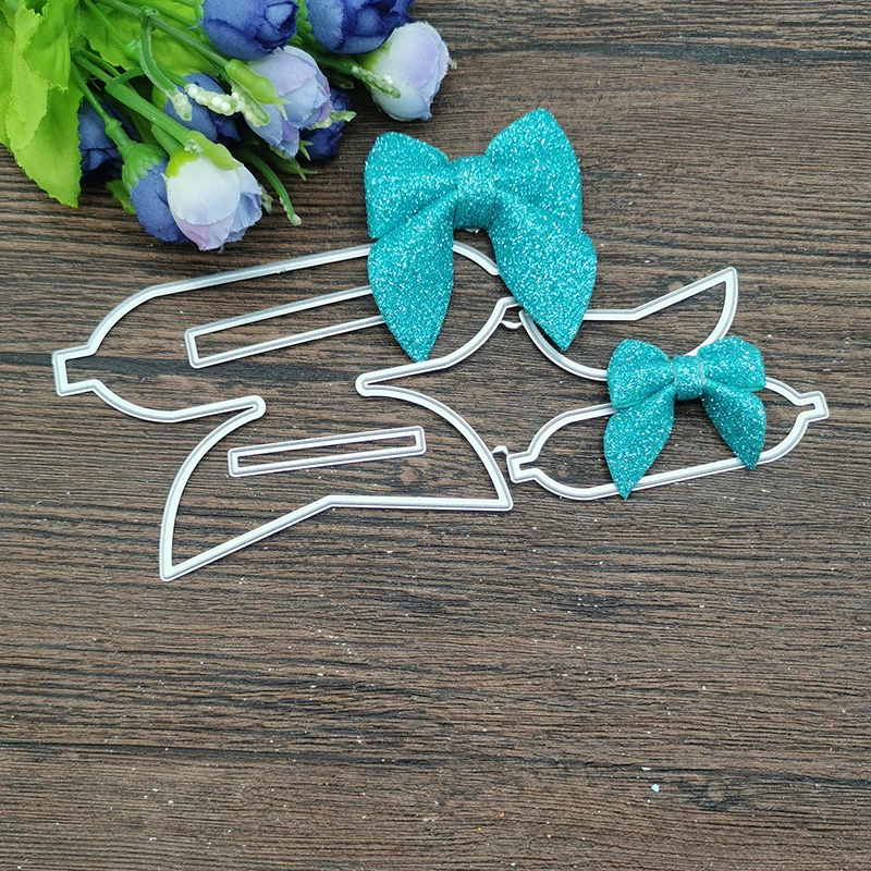 AOKEDIY 2 Pcs Big small bows Metal Cutting Dies Stencils For DIY Scrapbooking Decorative Embossing Handcraft Template | Дом и сад