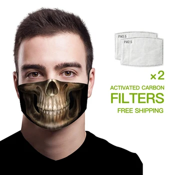 

Mouth Face Mask 3D Digital Printing Mask Fashion Mouth Mask Washable Mask2 Filter Chip Anti Dust Mouth Reusable Kids Mask