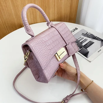 

Crocodile pattern Luxury Tote bag 2020 Fashion New High-quality PU Leather Women's Designer Handbag Lock Shoulder Messenger Bag
