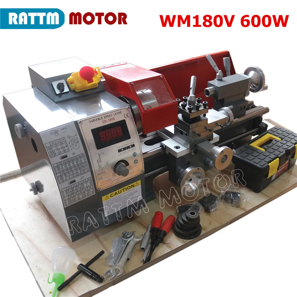 WM180V мини станок для обучения 300x180 мм металлический токарный деревообработки и