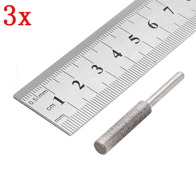 3pc 5mm 4/4. 4/5 мм Алмазная цепная пила Шлифовальная головка точилка полировка заусениц пилка с каменной крошкой цепная пила для полировки металла электрическая шлифовальная дрель - Цвет: 3pc 5mm