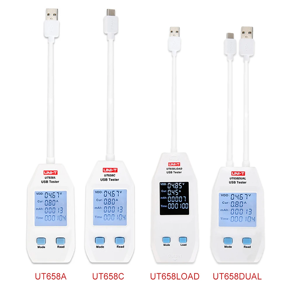 UNI T UT658A/UT658C/UT658Dual/ut658нагрузки второго поколения Type A/Type C USB тестер