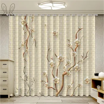 

Custom Blackout Window Curtain 3d Line Branches Modern Bedroom Curtains Living Room Rustic Curtains Drapes Ultra-thin