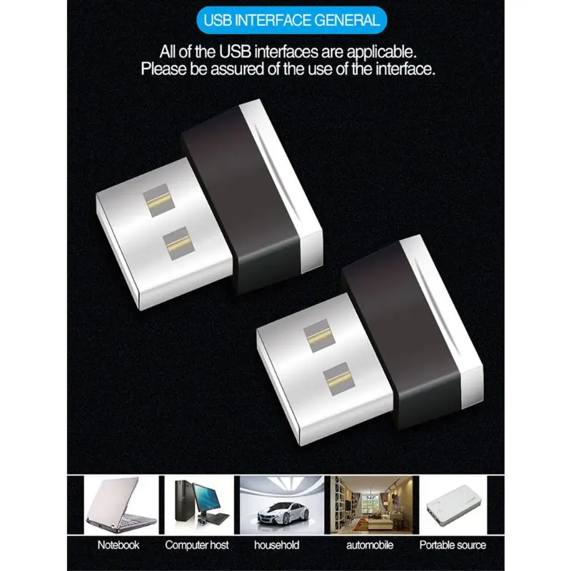 Universal Car Interior LED Decoration Night Light USB Interface Plug-in Miniature Trunk Ambient Atmosphere Modified Mini Lig | Автомобили