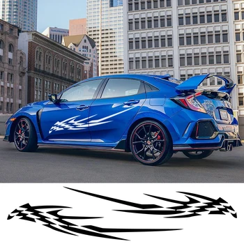 

2pcs 180cmx28cm Car Stickers Auto Side Body Vinyl Decals Funny Car Styling Stickers Stylish Graphics Decals Car Accessories