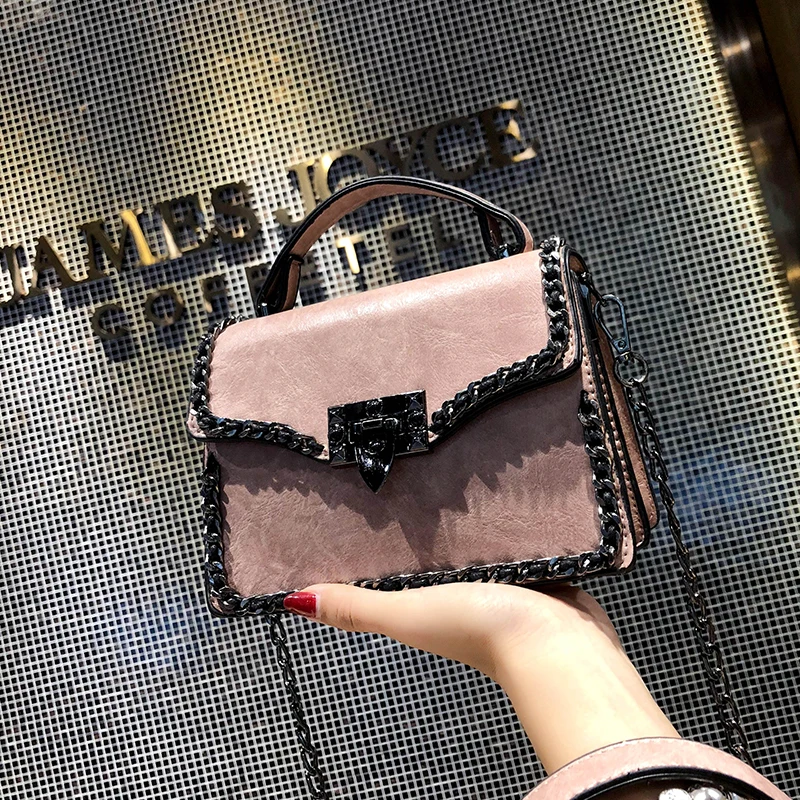

Elegant Female Small Tote bag 2019 New High Quality PU Leather Women's Designer Handbag Lock Chain Shoulder Messenger Bag Bolsas