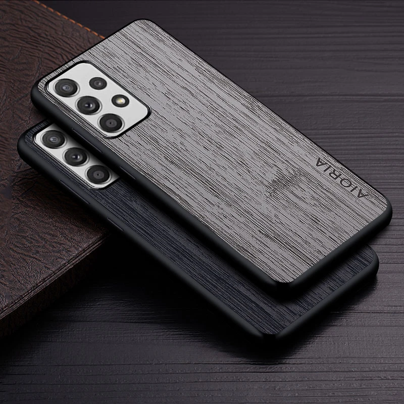 Case for Samsung Galaxy A52 A72 A32 A22 A12 A22S A52S 5G 4G funda bamboo wood pattern Leather cover Luxury phone case coque capa samsung silicone cover