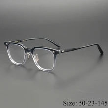 Винтажная качественная ацетатная оправа для очков EV319/320, квадратные стильные очки для женщин и мужчин, чехол в коробке для близорукости, линзы по рецепту