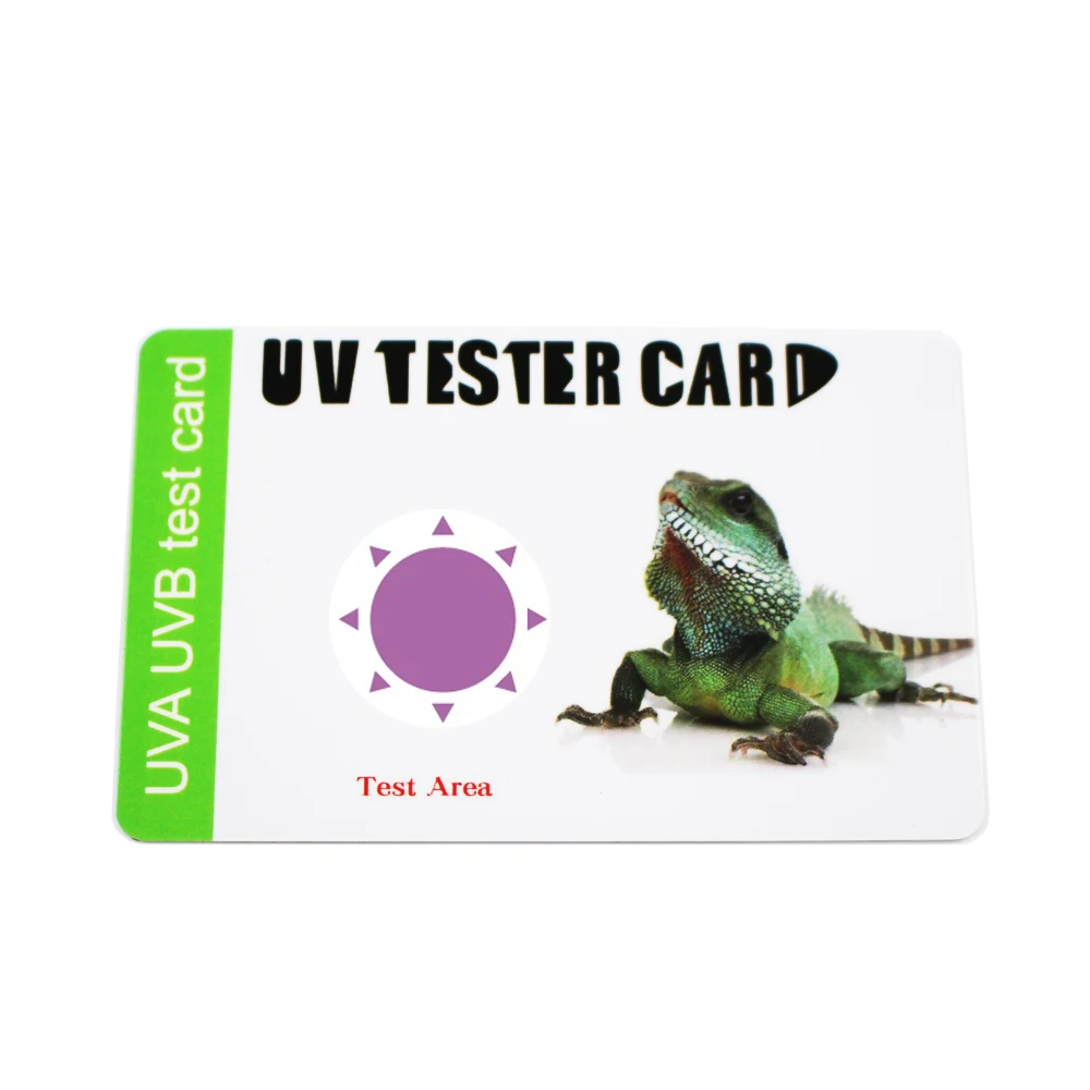 Reptile UVA UVB light lamp bulb test card UV tests paper reptiles terrarium lamp life effective tester meter pet supplies 2 Pcs reptile light bulb reptile lamp bulb reptile uv tester pet uv light