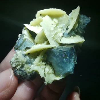 

41gNatural rare blue green fluorite mica cluster mineral specimen stone and CRYSTAL HEALING CRYSTAL QUARTZ GEM
