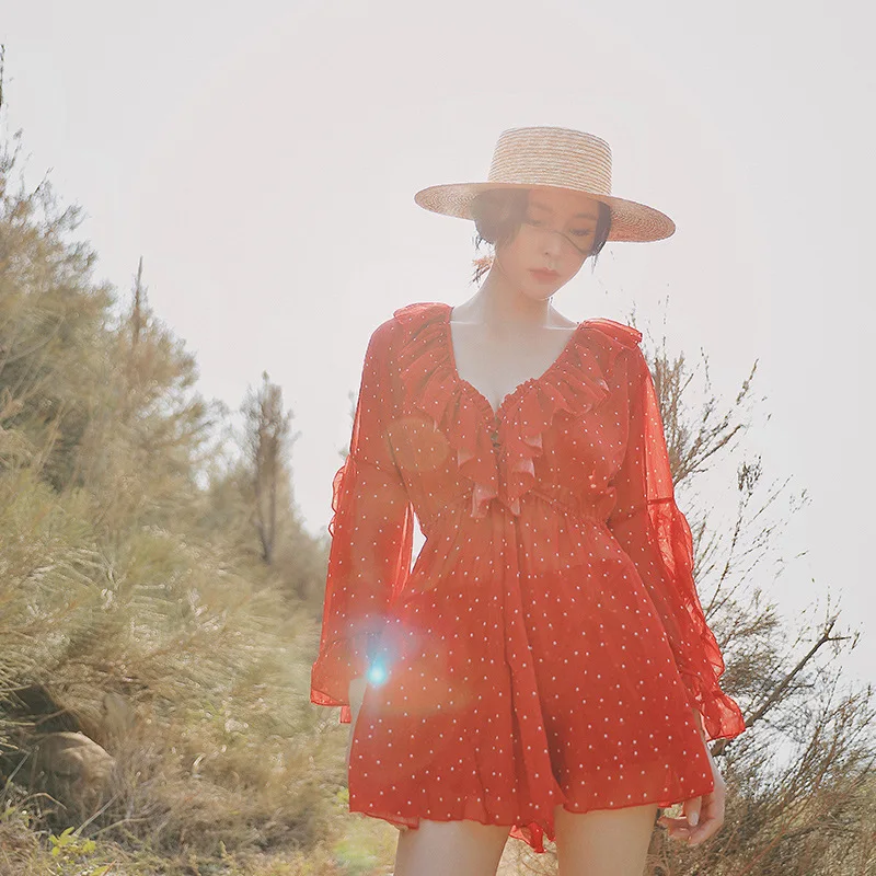 

2019 New Style Two-piece Swimsuits Women's Fashion Sexy Bathing Suit Women's Three-piece Set Women's Conservative Belly Covering