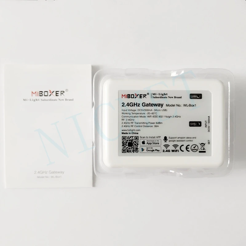 Mi boxer WL-Box1 2,4 ГГц шлюз Wi-Fi управление Лер DC5V система беспроводное приложение управление для светодиодной ленты светильник совместим с IOS/Andriod
