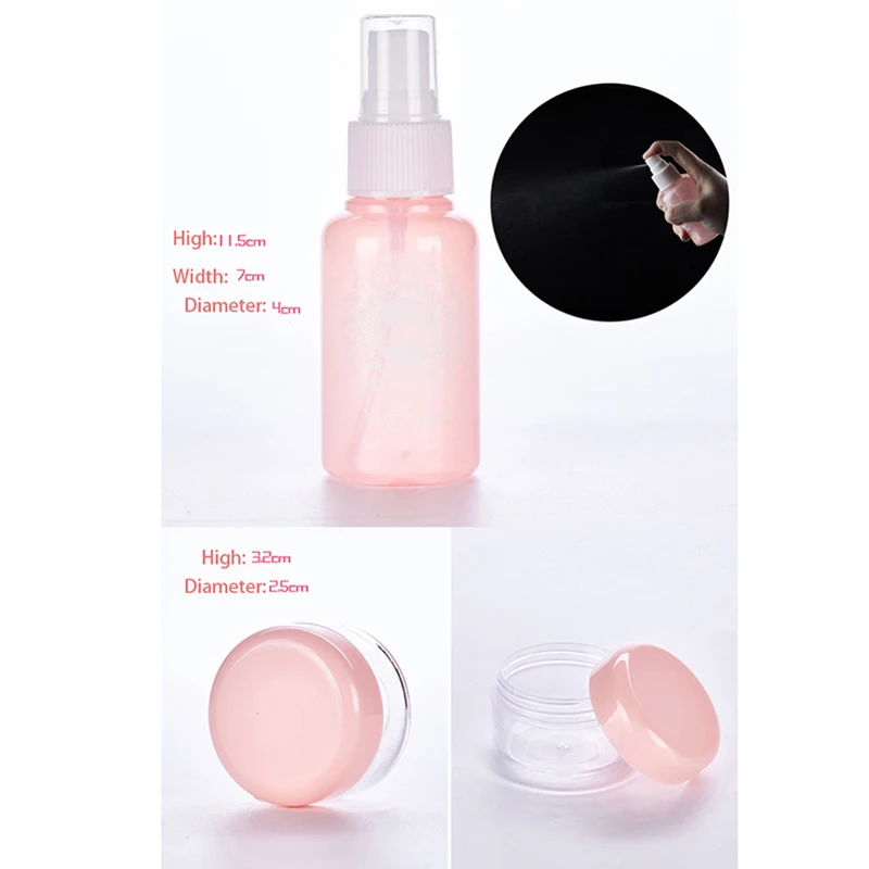 travel supplies portable sub bottle set Cream jar spray bottle Refillable Dispensing tool Cream lotion cosmetic 3
