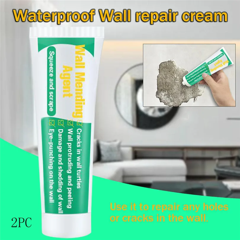 

2pcs 100ml Valid mouldproof Wall Mending Agent Wall Repair Cream Wall Crack Nail Repair quick-drying patch restore original #3S6