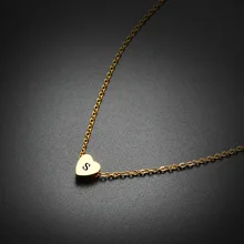 Vnox, гравировка, на заказ, буквы, сердце, Чокеры для женщин, алфавит, ожерелье, нержавеющая сталь, элегантные, вечерние, драгоценные камни