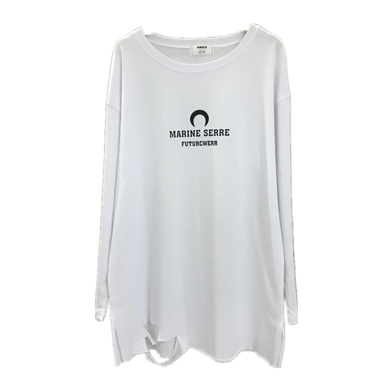 

Casual loose printed letters simple college style women's large size T-shirt fashion cotton long-sleeved women's shirt