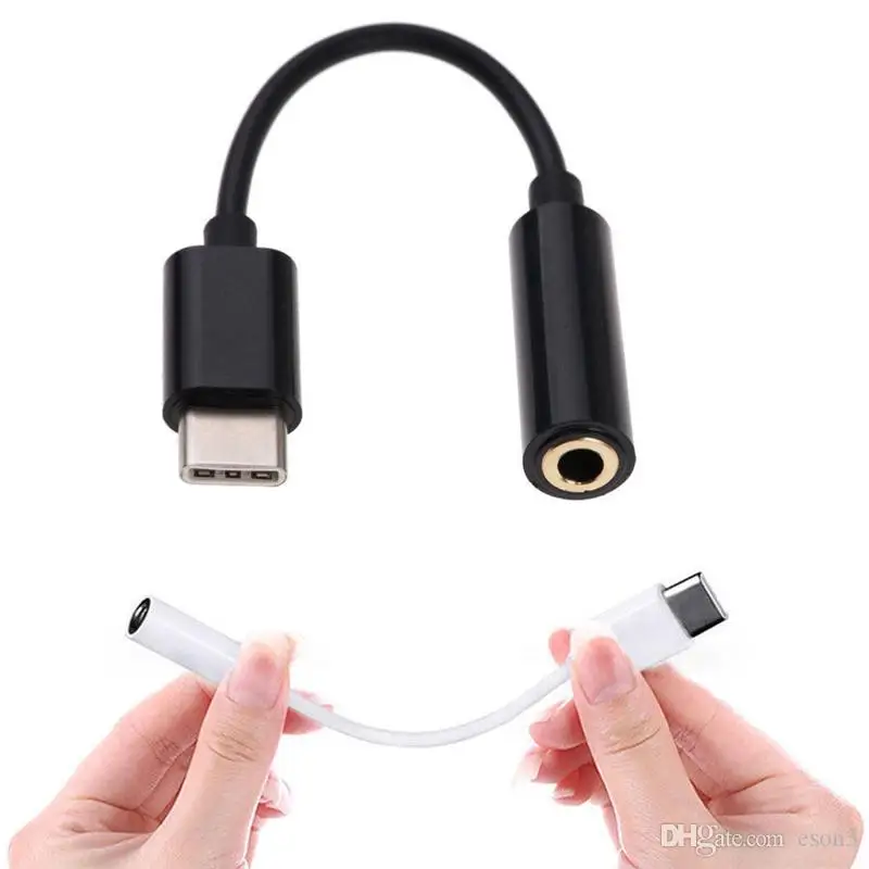 USB Type C to 3.5mm Audio Adapter Cables Headphone Earphone Jack Female Type-C Convertor AUX Cable for Samsung S6 S7 S9 mobile phone
