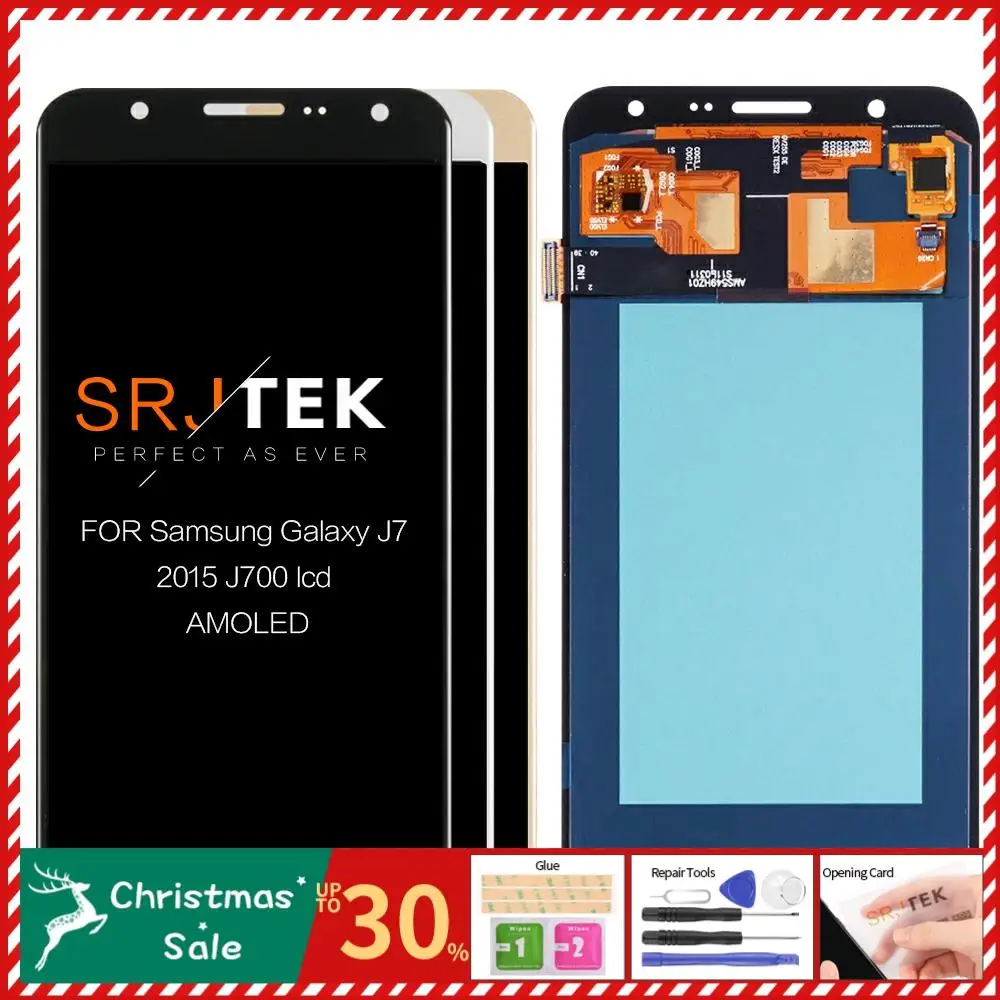 Супер AMOLED ЖК-дисплей для SAMSUNG Galaxy J7 дисплей для SAMSUNG Galaxy J7 J700 J700F J700M J700H сенсорный экран