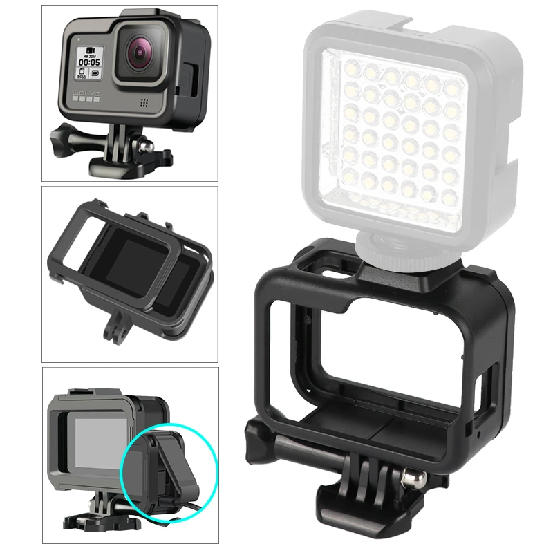 for Gopro Accessories Set go pro hero 8 kit EVA case Tempered film waterproof Housing case red filter Frame silicone Protector
