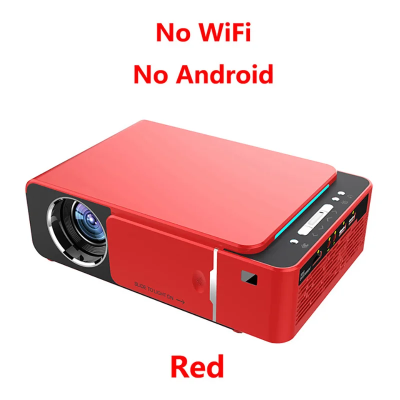 red LED standard T6 проектор 4K 3500 люмен 1080P видео Full HD светодиодный портативный проектор VGA USB HDMI проектор для домашнего кинотеатра - Цвет: red LED standard