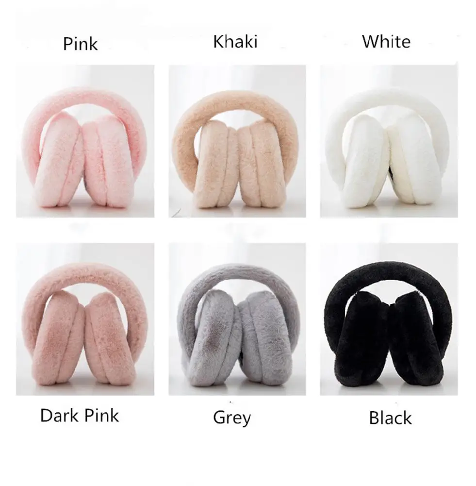 MeterMall Winter Warm Folding Bluetooth Earphones Wireless Warm Plush Headphones Ear Protection Earmuffs Can Adjust Volume