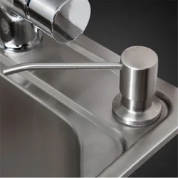 300ml Kitchen Sink Soap Dispenser ABS Plastic Built in Lotion Pump Plastic Bottle for Bathroom and Kitchen Liquid Soap organize