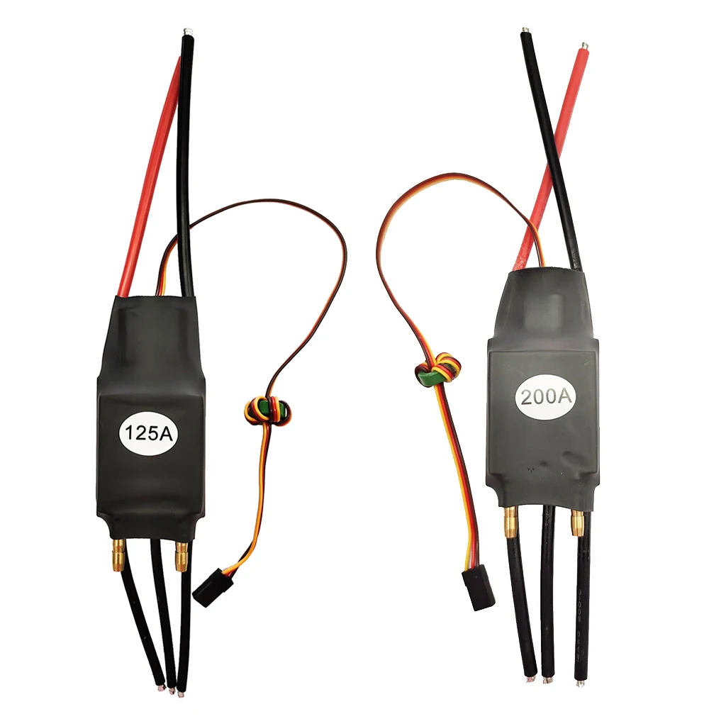 125A 200A ESC Brushless Motor Speed Controller ESC Spare Parts for RC Car Truck Boat