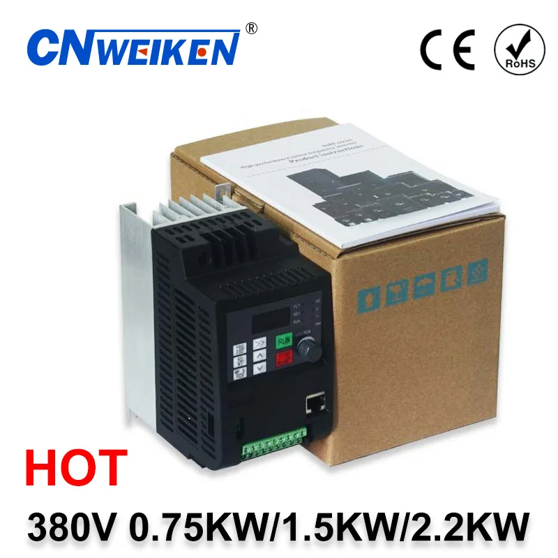 VSD 380V 0.75kw/1.5kw/2.2KW Mini VFD инверсор переменной частоты для регулятора скорости