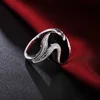 DOTEFFIL 925 Sterling Silver AAA zircon epoxy black Ring Man For Women Fashion Wedding Engagement Party Gift Charm Jewelry ► Photo 2/6