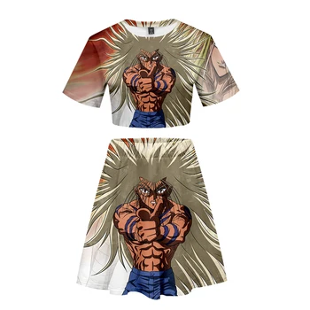 

YuYu Hakusho anime 3D Summer Spring Sports Girls Short Sleeve Skirt Set Leisure Print Novelty Top Luxury Harajuku