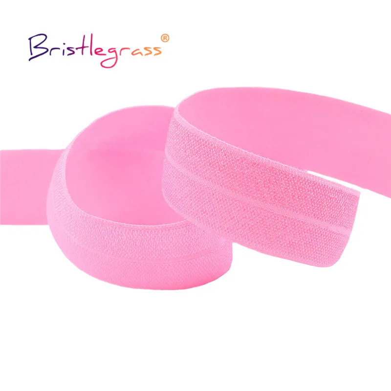 BRISTLEGRASS 50 100 Yard by Roll 3/4" 20mm Solid Shiny Fold Over Elastics FOE Spandex Satin Band Tape Headband Dress Sewing Trim images - 6