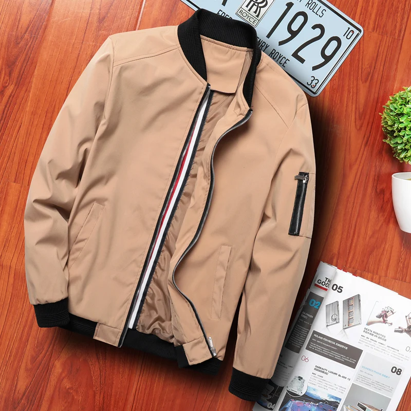 Low Price 2019 Mens Jackets Spring Autumn Casual Coats Bomber Jacket Slim Fashion Male Outwear Mens Brand Clothing 6XL